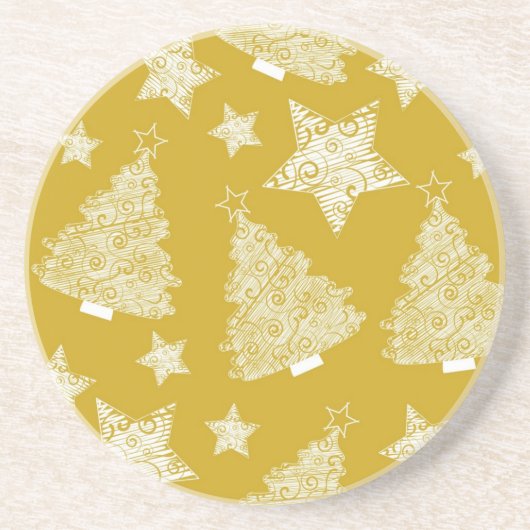 Nieuw jaarspatroon zandsteen onderzetter (Voorkant)
