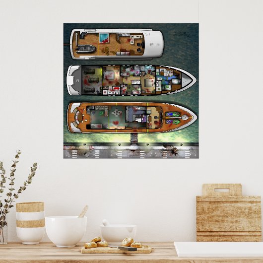 Nieuw jachtontwerp poster (Keuken)