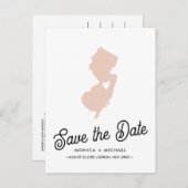 NIEUW-JERSEY-DOCUMENT BEVINDT ELKE KLEUR AANKONDIGINGSKAART (Voorkant / Achterkant)