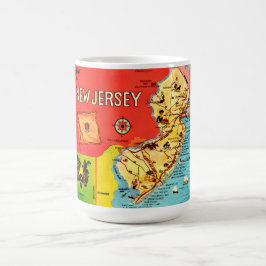Nieuw-Jersey Kaart van Stranden Koffiemok
