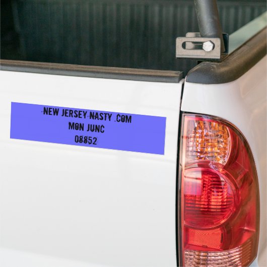 NIEUW JERSEY NASTY .GEMEENSCHAPPELIJK JUNC08852 BUMPERSTICKER (Op Truck)