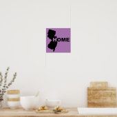 Nieuw Jersey Thuis Weg Van Staat Poster Bord (Keuken)