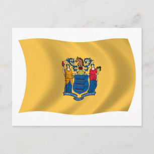Nieuw-Jersey Vlag Ansichtkaart Briefkaart