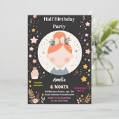 Nieuw Jongen Meisje 6 Maand Half Jaar Partij Half Kaart (Staand voorkant)
