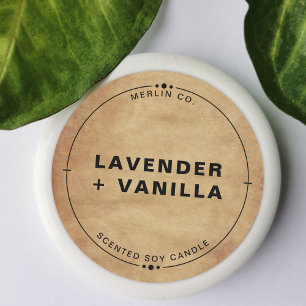 Nieuw karton Homemade Soy Candle Chic Jar deksel Ronde Sticker