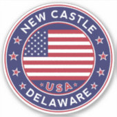 Nieuw kasteel Delaware, Nieuw kasteel Sticker (Voorkant)