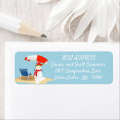 Nieuw kerstadres voor Tropische Snowman Etiket (Insitu)