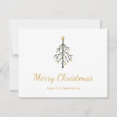 Nieuw kerstboomscript voor thuisgebruik Gold Aankondiging (Voorkant)