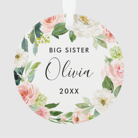 Nieuw kerstcadeau voor grote zus | Grote zus Ornament (achterkant)