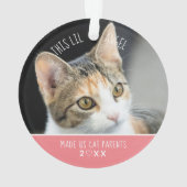 Nieuw kerstcadeautje Kat Kitten Foto Holiday Ornament (achterkant)