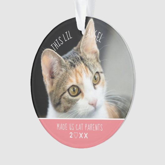Nieuw kerstcadeautje Kat Kitten Foto Holiday Ornament (voorkant)