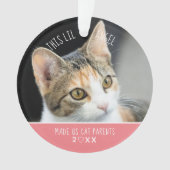 Nieuw kerstcadeautje Kat Kitten Foto Holiday Ornament (voorkant)