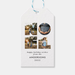 Nieuw kerstdapperse moderne 4 foto's simpele feest cadeaulabel
