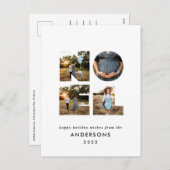 Nieuw kerstdapperse moderne 4 foto's simpele feest feestdagenkaart (Voorkant / Achterkant)