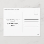 Nieuw kerstdapperse moderne 4 foto's simpele feest feestdagenkaart (Achterkant)