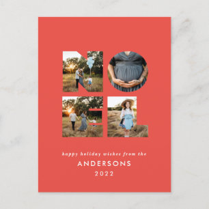 Nieuw kerstdapperse moderne 4 foto's simpele feest feestdagenkaart