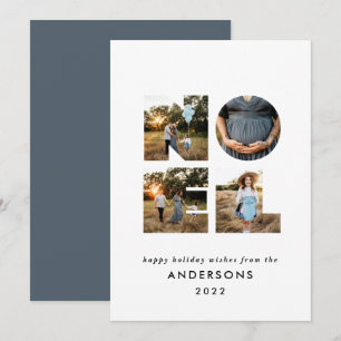 Nieuw kerstdapperse moderne 4 foto's simpele feest feestdagenkaart