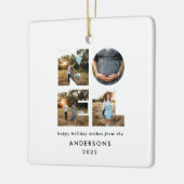 Nieuw kerstdapperse moderne 4 foto's simpele feest keramisch ornament (Links)