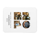 Nieuw kerstdapperse moderne 4 foto's simpele feest magneet (Horizontaal)