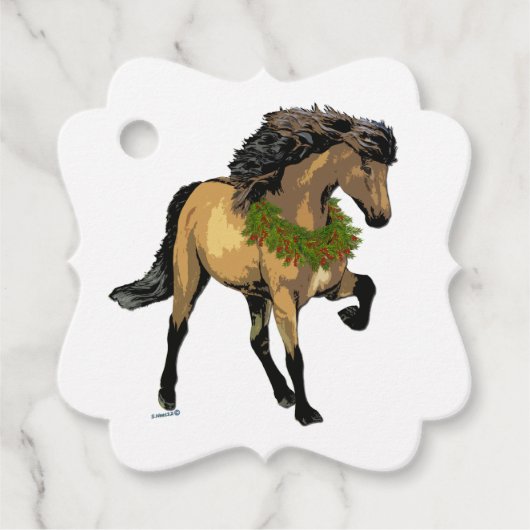 Nieuw kerstfeest bedankjes labels (Voorkant)