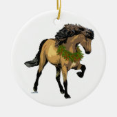 Nieuw kerstfeest keramisch ornament (Voorkant)