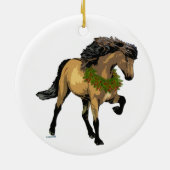 Nieuw kerstfeest keramisch ornament (Achterkant)