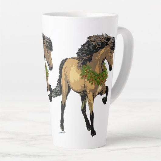 Nieuw kerstfeest latte mok (Rechterhoek)