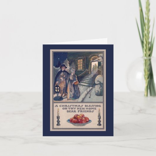 Nieuw kerstfeest wenskaart feestdagen kaart (Voorkant)