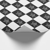 Nieuw kerstfeestkaartontwerp voor de nieuwe standa cadeaupapier (Hoek)