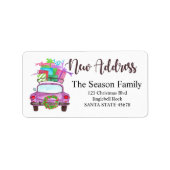 Nieuw kerstlabel voor adres etiket (Voorkant)