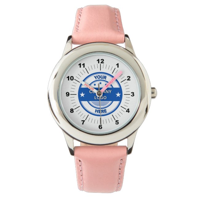 NIEUW! Kind Leather Strap Watch - gepersonaliseerd Horloge (Voorkant)