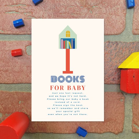 Nieuw Kind op de Block Baby shower Book Request Informatiekaartje