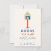 Nieuw Kind op de Block Baby shower Book Request Kaart (Voorkant)