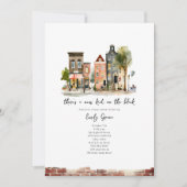 Nieuw Kind op de Block Waterverf Boy Baby shower Kaart (Voorkant)