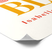 Nieuw Kind op het Block 6 Neutral Homes Baby showe Poster (Hoek)