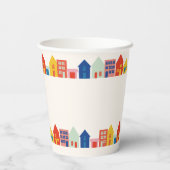 Nieuw Kind op het Block Buurt Baby shower Papieren Bekers (Achterkant)