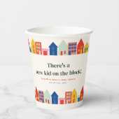 Nieuw Kind op het Block Buurt Baby shower Papieren Bekers (Voorkant)