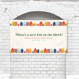 Nieuw Kind op het Block Buurt Baby shower Spandoek