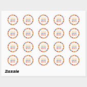Nieuw Kind op het Block Neutral Huizen Baby shower Ronde Sticker (Vel)