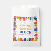 Nieuw Kind op het blok herbergt neutraal Baby show Bedankzakje (Voorkant)