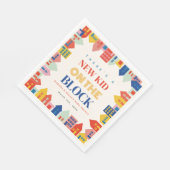 Nieuw Kind op het blok herbergt neutraal Baby show Servet (Hoek)