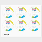 Nieuw Kind op het blok Kleurrijk Baby shower Ronde Sticker (Vel)