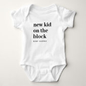 Nieuw Kind op het blok Newborn Arrival Romper (Voorkant)
