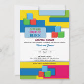 Nieuw Kind over blokadoptie bevordert Baby shower Kaart (Voorkant)