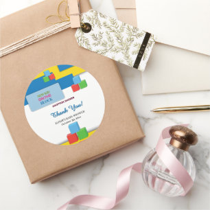 Nieuw Kind over blokadoptie bevordert Baby shower Ronde Sticker