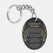 Nieuw kleinkind Oma en opa Echografie Sleutelhanger (Voorkant Links)