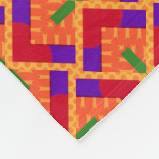 Nieuw kleurrijk Kente Tribal Design Fleece Deken (Hoek)