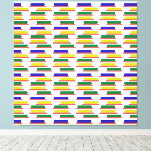 nieuw kleurrijk vierkant en rechthoek canvas afdruk (Insitu (Houten vloer))