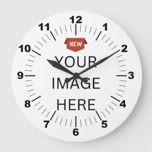 NIEUW! Klok - 10" Rond Zwart Houten Lijst