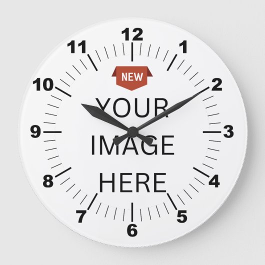 NIEUW! Klok - 10" Rond Zwart Houten Lijst (Voorkant)